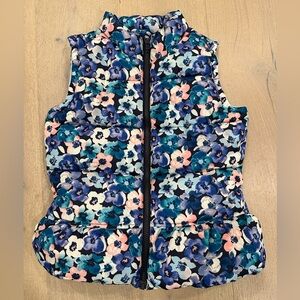 Gymboree Girls Flowered Puffer Vest
